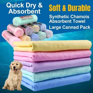 Absorberende Handdoek Voor Huisdieren Synthetische Zeem Sneldrogend Reliëf Verzorgingsdoek Draagbare Buis Voor Honden Katten