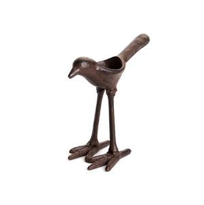 Bougeoir oiseau à longues pattes en fonte de style vintage avec finition rustique