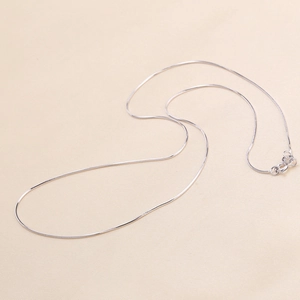 Minimalist s925 sterling silver snake bone chain necklace with spring ring clasp