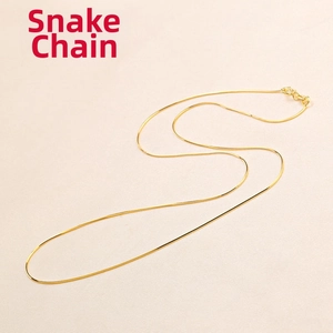 Detailed view of flexible gold-plated 925 sterling silver snake chain texture
