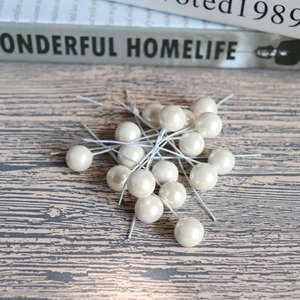 Handcrafted 12mm white faux pearl berry stems on bendable wire for DIY floral decor