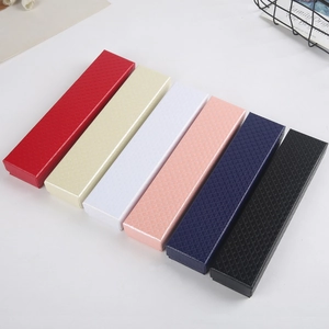 Rectangular jewelry gift boxes with diamond pattern in six assorted colors on white background