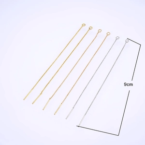 Accessori per orecchini a filo lungo 9 cm con placcatura in oro e argento