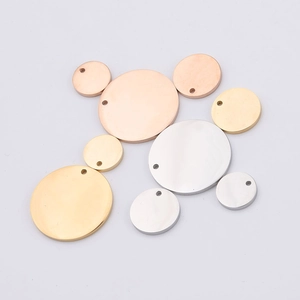 Round Disc Pendants 304 Stainless Steel Mirror Polished Blank Tags For DIY Jewelry Making Crafts Engraving