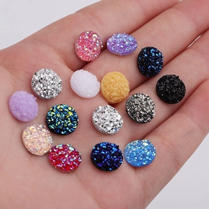 10mm resin druzy crystals in various sparkling colors for DIY jewelry making