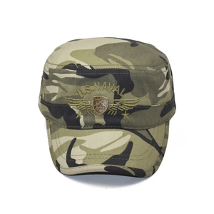 Gorra de cadete de camuflaje clásica con bordado U.S. NAVAL y parche militar