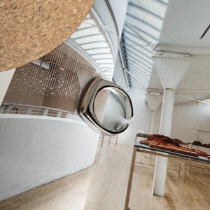 Close-up of geometric 925 silver open ring with a minimalist square-round design