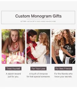 Servizio regalo collana con lettere personalizzate per sé, amanti e migliori amici
