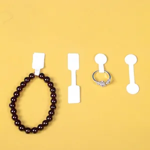 Jewelry Price Tags Self Adhesive Barbell Shape White Label Stickers Writable Jewelry Display Labels For Rings Necklaces