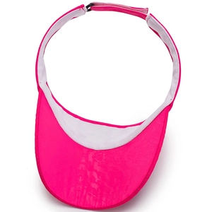 Pink open top sun visor hat made of quick-dry fabric with adjustable strap for sports