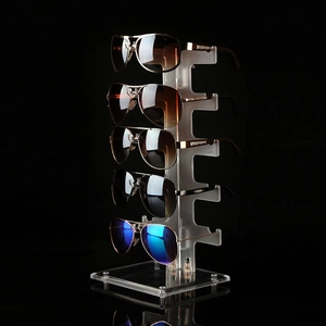 Sunglasses Display Stand Desktop Eyewear Storage Rack Multi Tier Transparent Frosted Acrylic Glasses Holder Retail Showcase