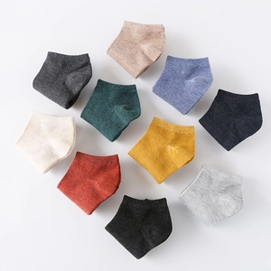 Set of 10 pairs multicolor cotton low cut ankle socks for men and women in solid tones