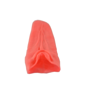 Realistic long red silicone tongue prop for Halloween horror costumes and pranks