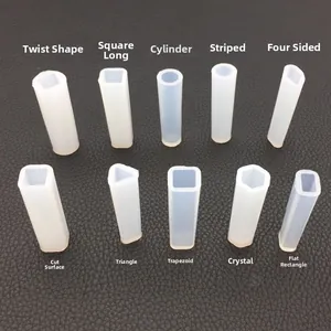 Detailed set of 10 geometric silicone molds for DIY resin pendants and jewelry making