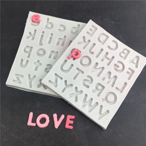 Silicone English Alphabet Letters Mold For Fondant Cake Decoration DIY Chocolate Soap Craft Flexible Reusable Baking Tool