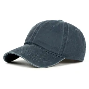 Washed Cotton Baseball Cap Vintage Distressed Solid Color Adjustable Sunshade Hat Men Women Casual Outdoor