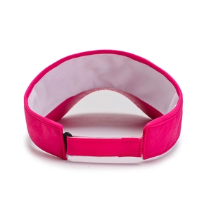 Rose red sun visor hat for women and men, featuring quick-dry fabric and adjustable velcro strap