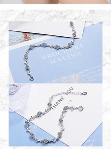 Detail der S925-Punze am Herz-Armband mit runden Zirkonia-Steinen und Verlängerung