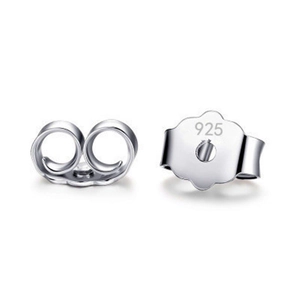 S925 sterling silver 5mm butterfly earring backs with 925 hallmark for stud earrings