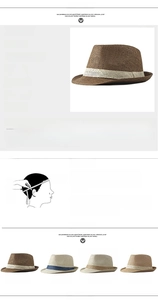Detailed size specs for straw fedora with 56-58cm circumference and 5cm brim width