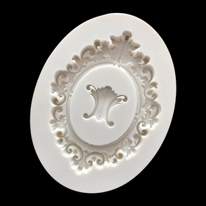 Baroque Relief Frame Silicone Mold Retro Embossed Photo Frame Fondant Cake Decorating Tool Resin Crafting