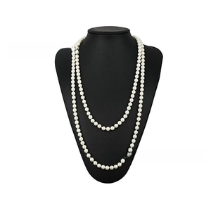 Long collier de perles blanches pour accessoire de déguisement Gatsby des années 1920