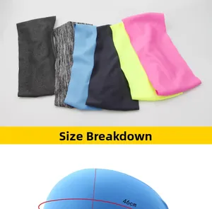 Größentabelle für Schweißbänder mit Maßen 46cm x 9,5cm für Laufen und Fitness