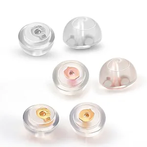 S925 sterling silver butterfly silicone earring backs in silver, gold and rose gold finishes