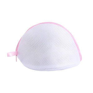 Hemispherical thickened sandwich mesh laundry bag for bra protection in washing machine