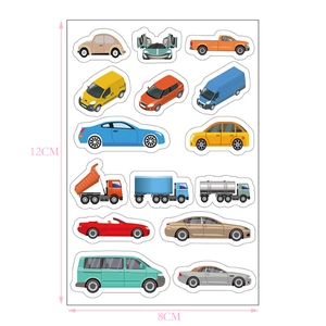 Cartoon toy car road track stickers for kids DIY rail railway tape 12CM x 8CM size