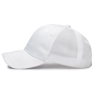 Breathable white camouflage mesh baseball cap for summer outdoor sun protection with modern style