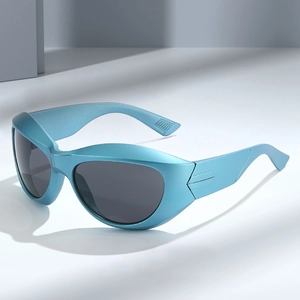 Lunettes De Soleil Sport Monture PC Protection UV400 Enveloppantes Y2K Steampunk Futuriste Cyclisme Pour Hommes Femmes