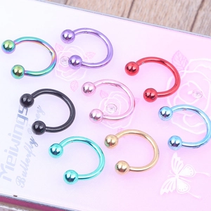 Chirurgenstahl Hufeisenringe Set in 8 Farben für Septum Lippen Ohr Piercings