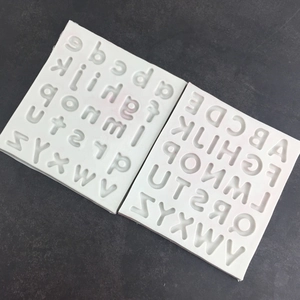 Alphabet silicone molds featuring full uppercase and lowercase A-Z letters for cake decor