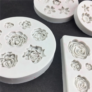 Lot de moules en silicone fleurs avec motifs roses et marguerites pour décoration gâteau
