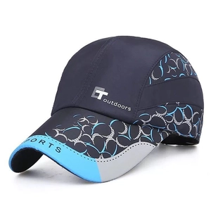 Baseball Cap Quick Dry Breathable Sun Hat Outdoor Sports Hiking Adjustable Spliced Color Letter Print For Men Women