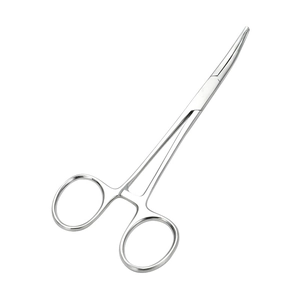 Pince hémostatique professionnelle courbée en acier inoxydable pour oreilles d'animaux