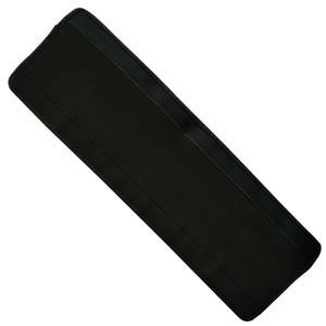 Black anti-slip refrigerator door handle cover with adjustable velcro strap closure