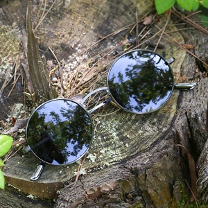 Round Sunglasses Polarized UV400 Metal Frame TAC Lens Steampunk Retro Punk Rock Style Eyewear For Men And Women
