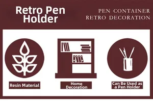 Detailed view of Nordic resin pen holder showing durable material and home decor usage