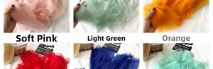 Lightweight chiffon scarves in multiple colors including soft pink, green and vibrant red