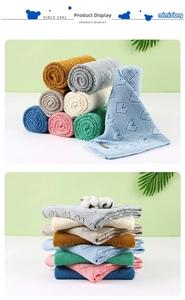 Detail of heart pattern hollow knit baby blanket in various soft pastel colors