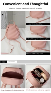 Pink mini backpack with adjustable straps showing large capacity and multi-way carrying styles