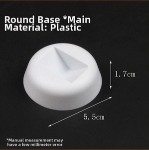 White circular display base made of plastic with 5.5cm diameter for jewelry boxes