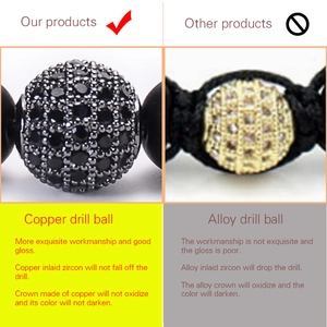 Comparison between copper base with micro-paved zircon bead and inferior alloy base bead