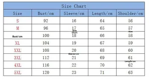 Gedetailleerde maattabel voor dames T-shirt met V-hals en afmetingen in centimeters