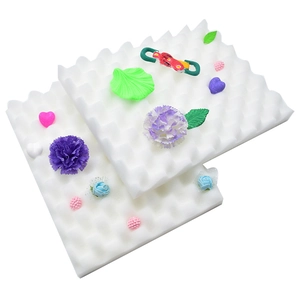 White wave foam sponge pads for fondant cake flower shaping and drying tools