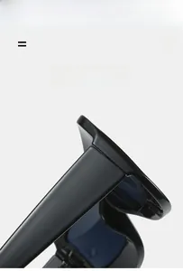 Close-up of lightweight black cat eye sunglasses frame with durable hinge detail