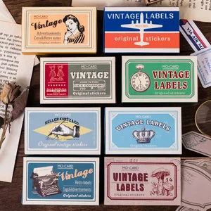Autocollants en Papier Vintage Rétro pour Scrapbooking Journaling DIY Arts Artisanat Junk Journal Planner Étiquettes Décoratives
