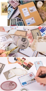 Détails de stickers rétro vintage avec décorations esthétiques et accessoires anciens